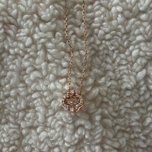 Swarovski Gold Necklace with Crystal Charm